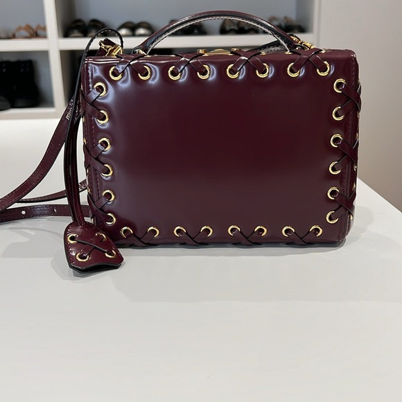 Mark Cross Burgundy Top Handle Crossbody Bag NWOT - Picture 3 of 8